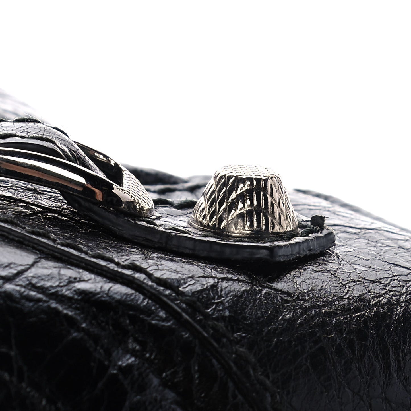 Agneau Giant 12 Silver Hardware Town Black