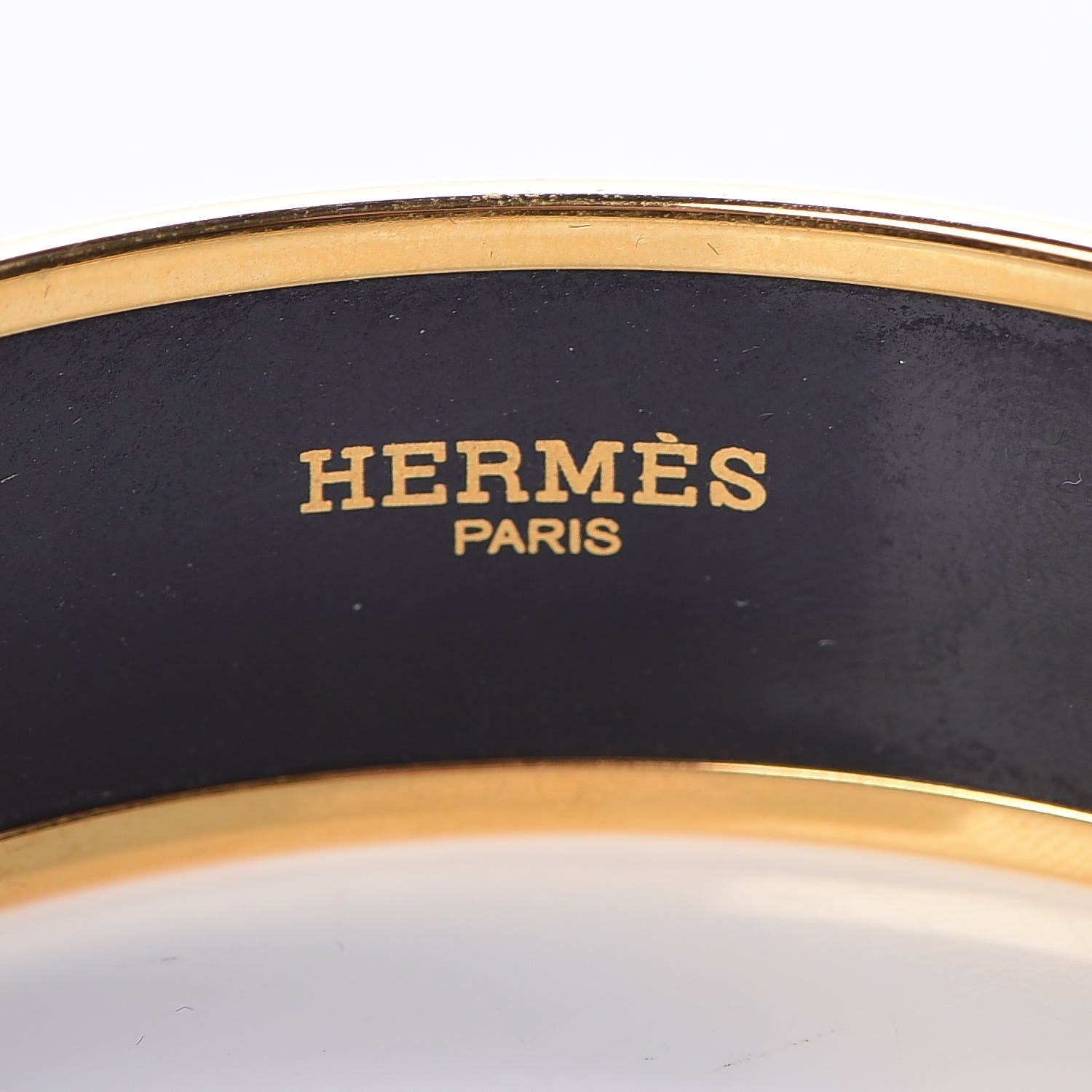 Hermes Enamel Printed Wide Ex Libris Bracelet 65 4 of 6