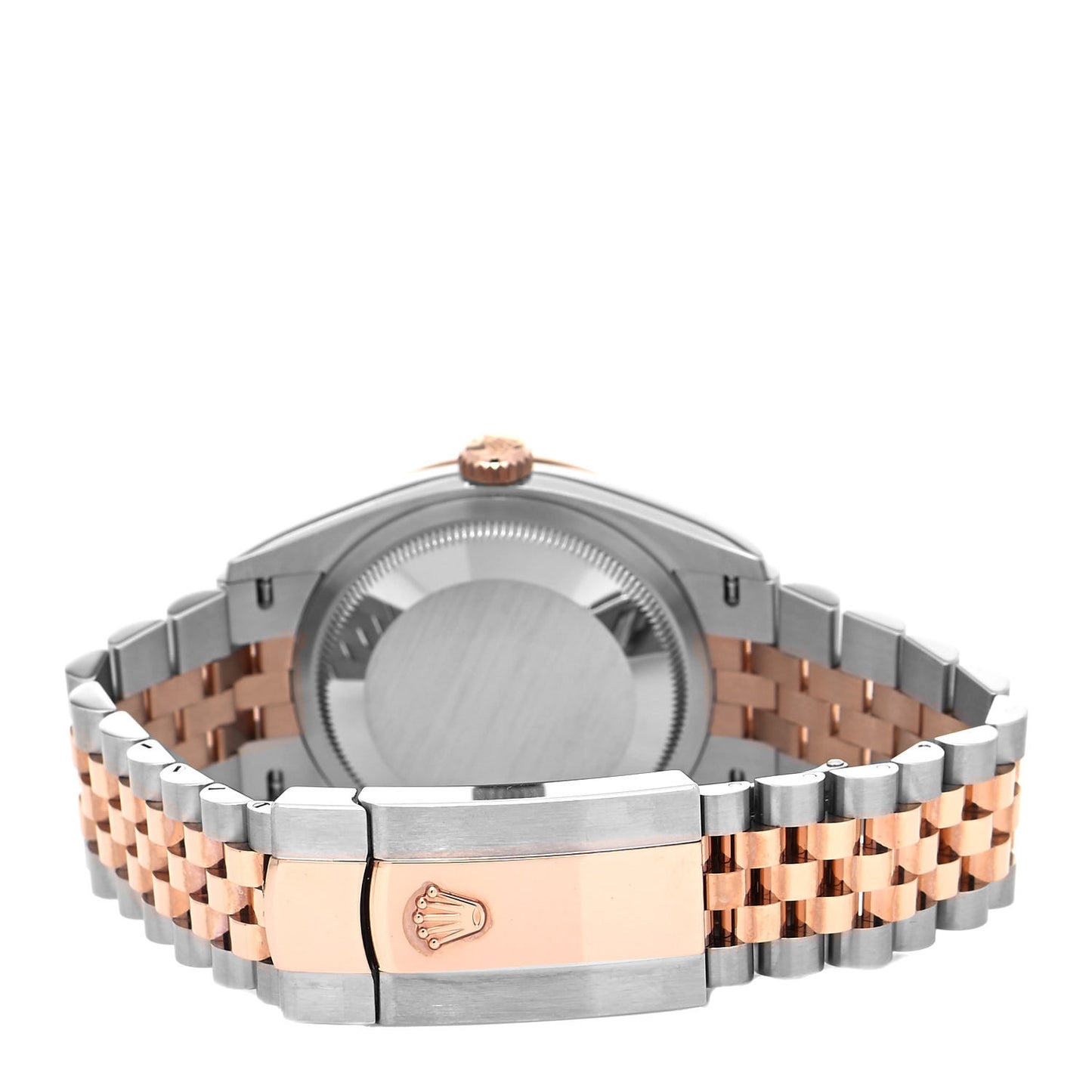 Stainless Steel 18K Everose Gold 36mm Oyster Perpetual Datejust Watch White Roman 126231
