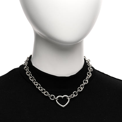 Tiffany Sterling Silver Heart Clasp Choker Necklace 2 of 4