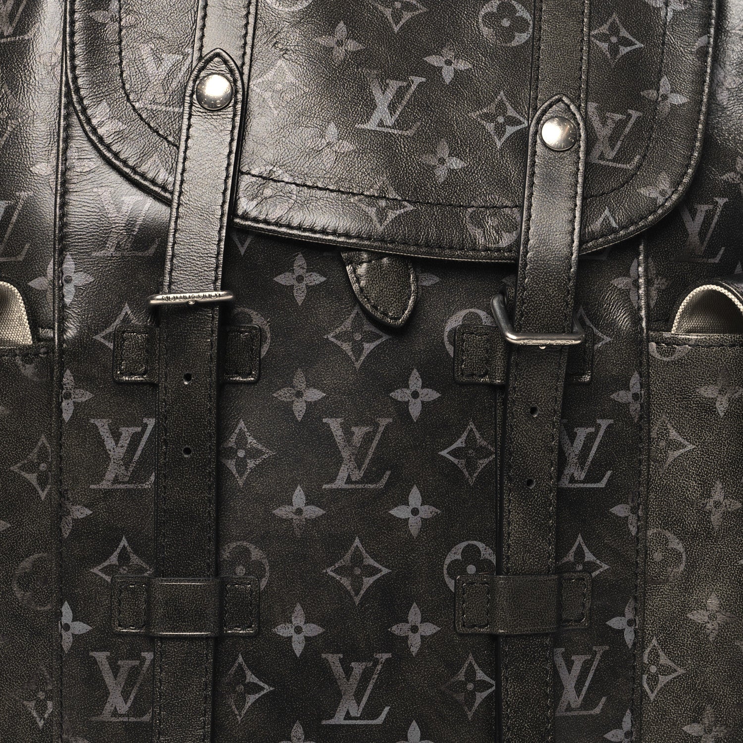 Louis Vuitton Brushed Monogram Eclipse Christopher MM Backpack Black 1673624 – FASHIONPHILE
