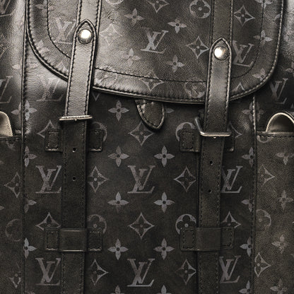 Louis Vuitton Brushed Monogram Eclipse Christopher MM Backpack Black 7 of 9