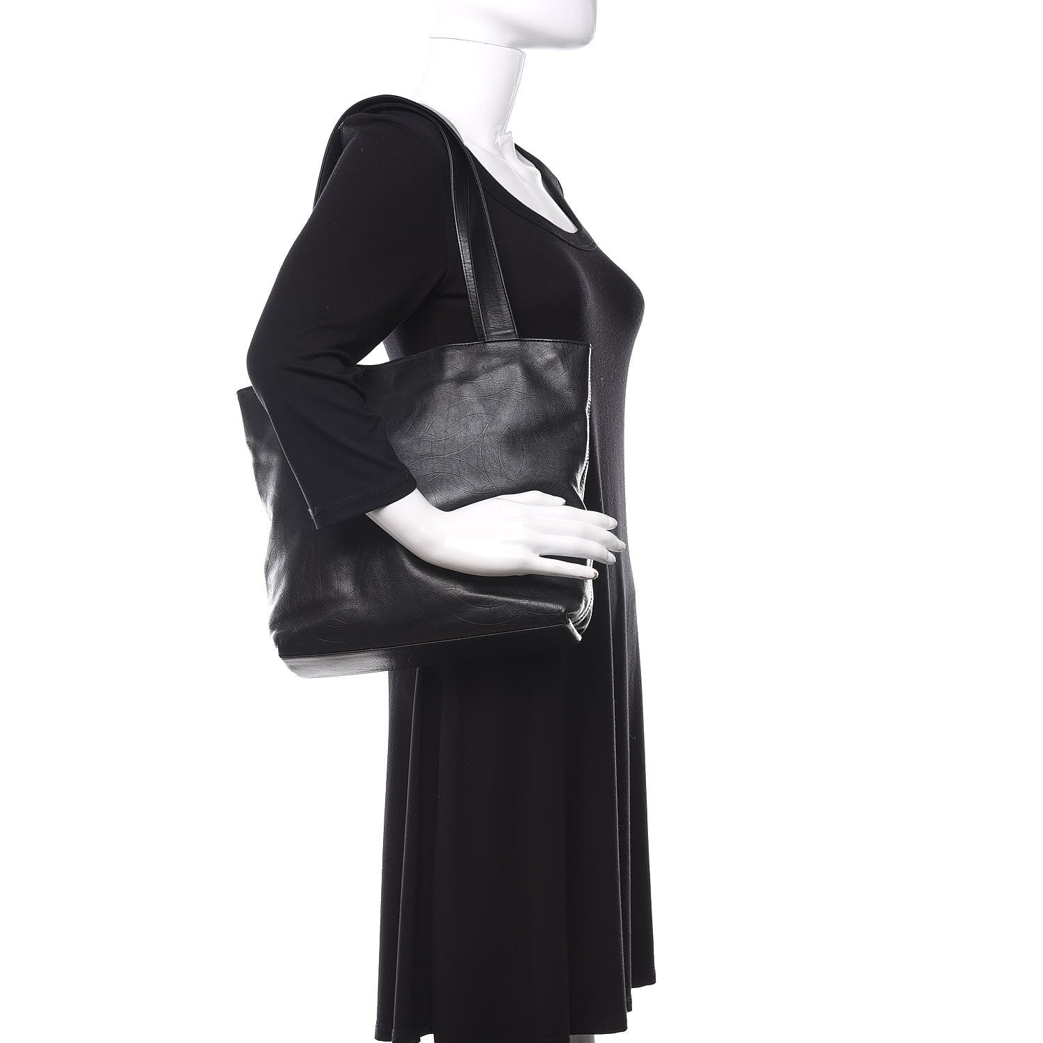 Chanel Lambskin CC Tote Black 2 of 15