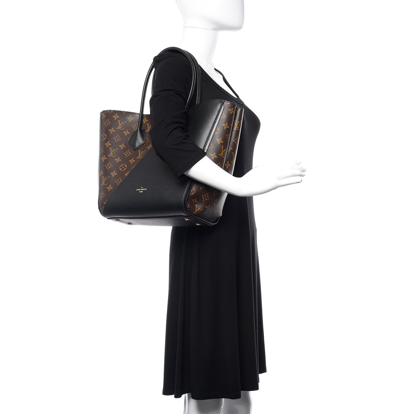 Calfskin Monogram Kimono Tote Black