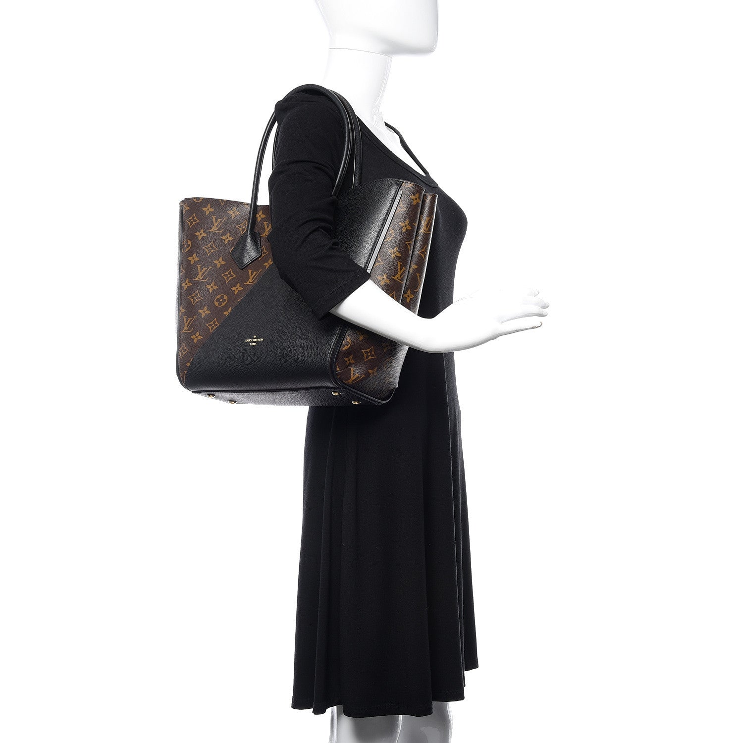 Louis Vuitton Calfskin Monogram Kimono Tote Black 2 of 11