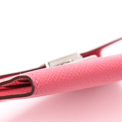 Hermes Epsom Clic Mini Card Holder Rose Azalee 8 of 9