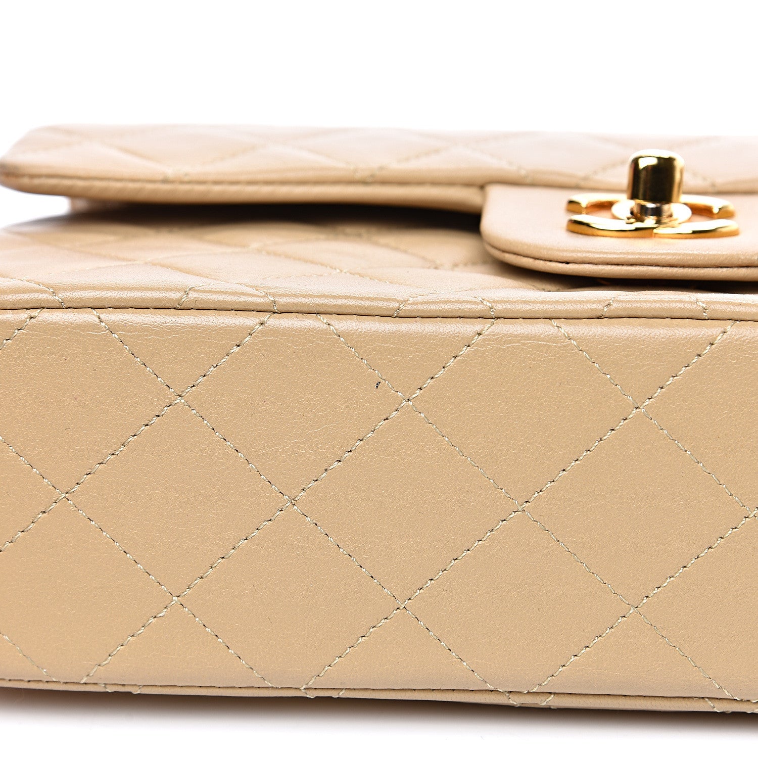 Chanel Lambskin Quilted Small Double Flap Beige 9 of 20