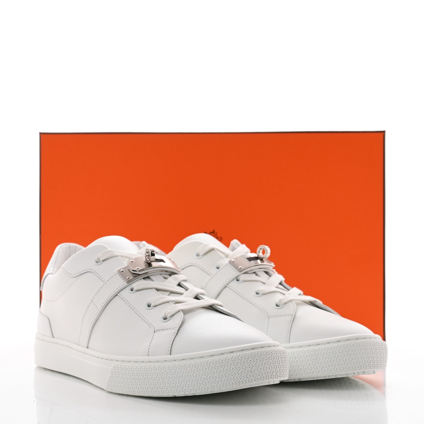 Calfskin Mens Day Sneakers 42 White
