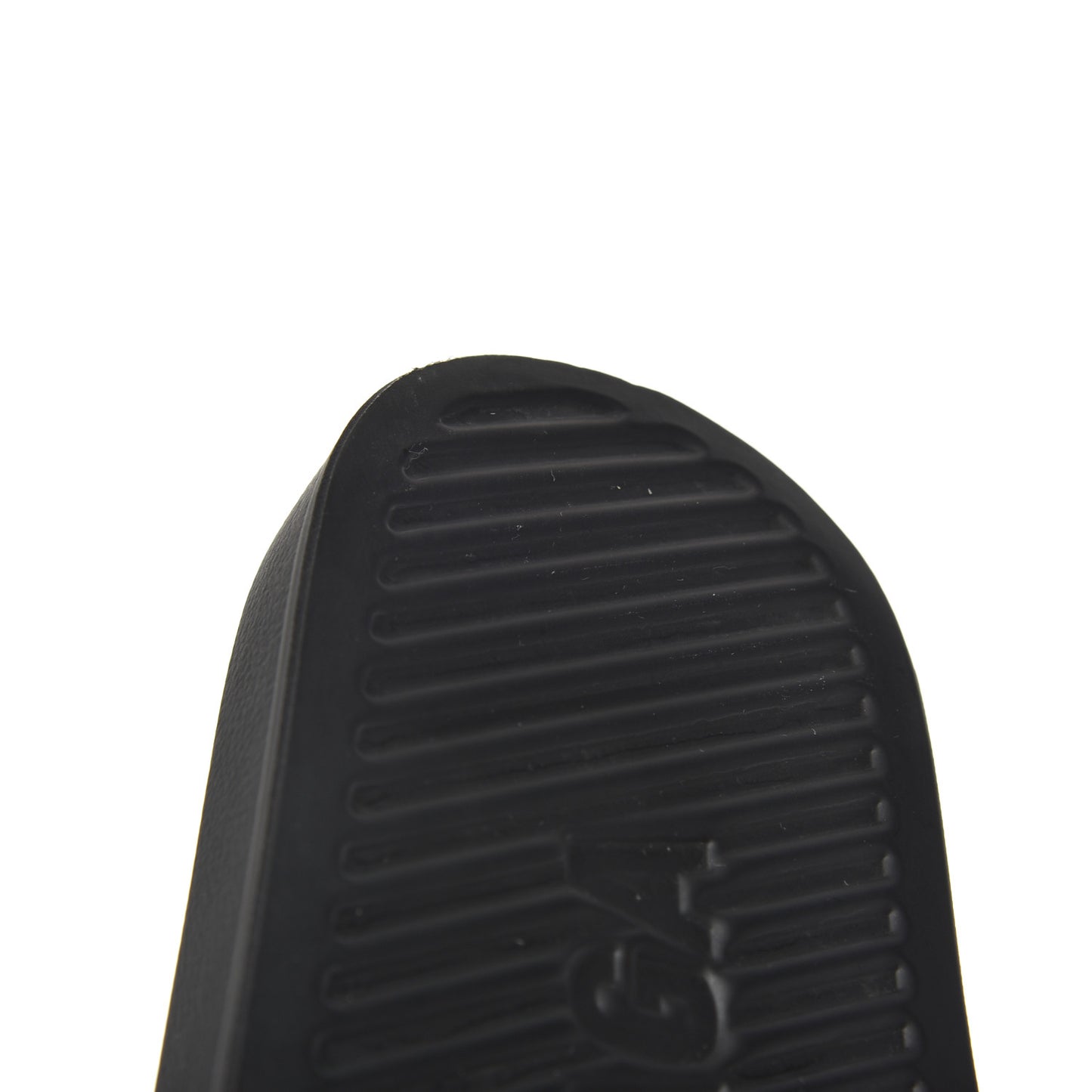 PVC Logo Womens Pool Slide Sandals 38 Black White