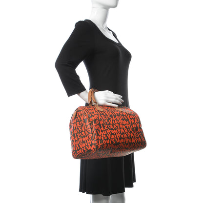 Louis Vuitton Monogram Graffiti Speedy 30 Orange 2 of 17