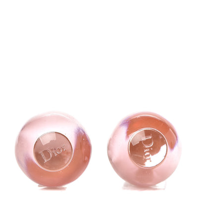 Christian Dior Mise En Dior Tribal Logo Earrings Translucent Pink 5 of 5