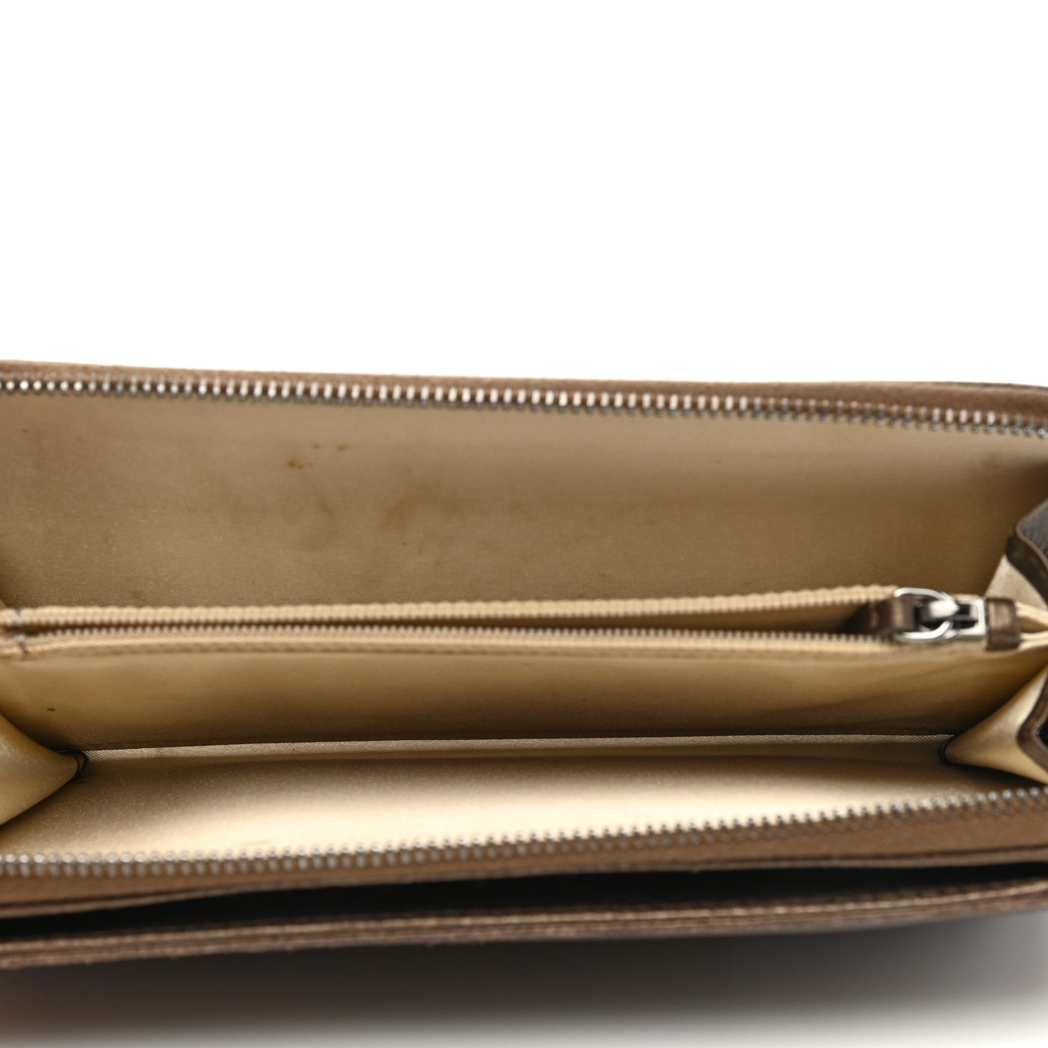 Chanel Metallic Calfskin Large Timeless Zip Around Wallet Brown 6 of 16