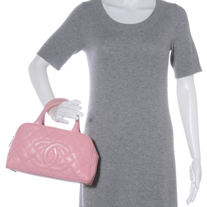 Chanel Caviar Quilted Small Bowler Pink 2 of 7