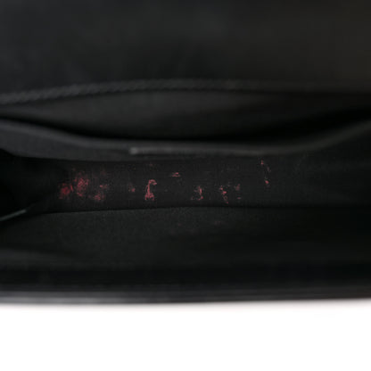 Chanel Calfskin Painted Chevron Embossed Medium Boy Flap Black 5 of 11