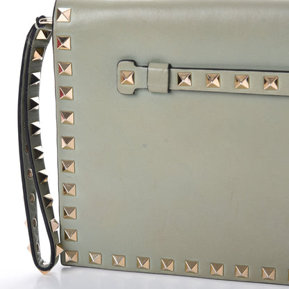 Valentino Garavani Nappa Rockstud Wristlet Clutch Green Tea Sorbet 10 of 12