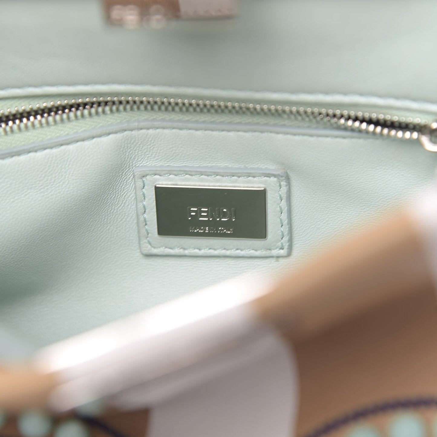 Vitello Shiny Nappa Pequin Flowers and Bows Scalloped Studded Mini Peekaboo Iconic Satchel Cuoio White Multicolor
