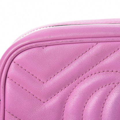Gucci Calfskin Matelasse Mini GG Marmont Chain Shoulder Bag Candy Mousse 12 of 15