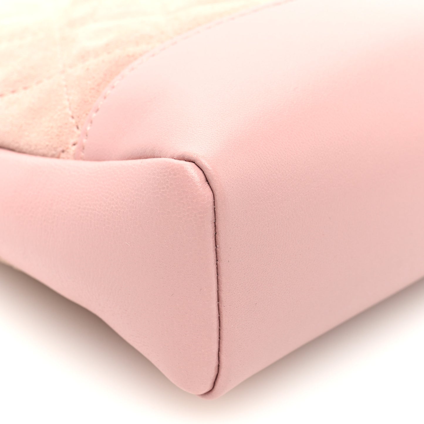 Calfskin Suede Quilted Mini 31 Shopping Bag Light Pink