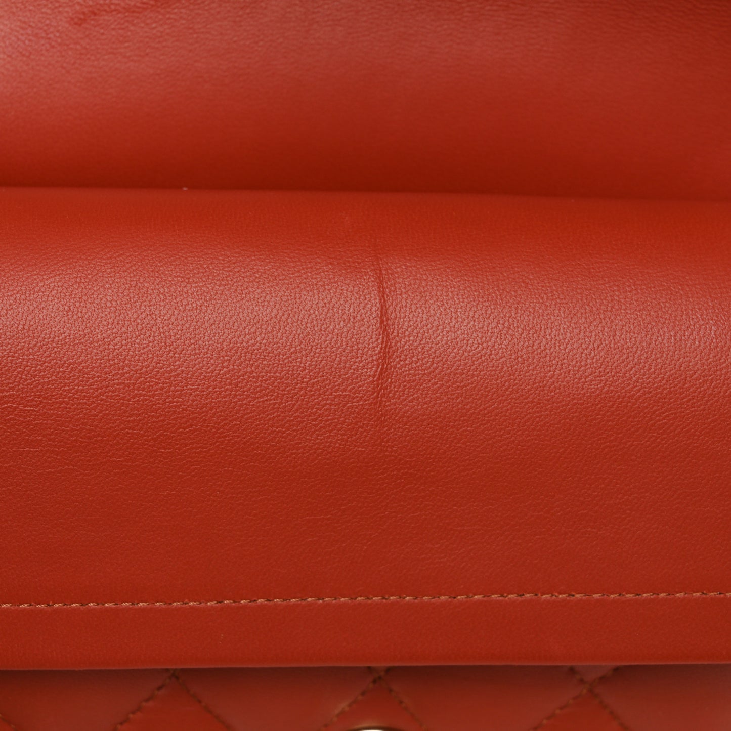 Lambskin Quilted Small Double Flap Brown