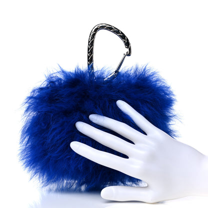 Chanel Shearling Lambskin CC Hook Card Holder Blue 2 of 11