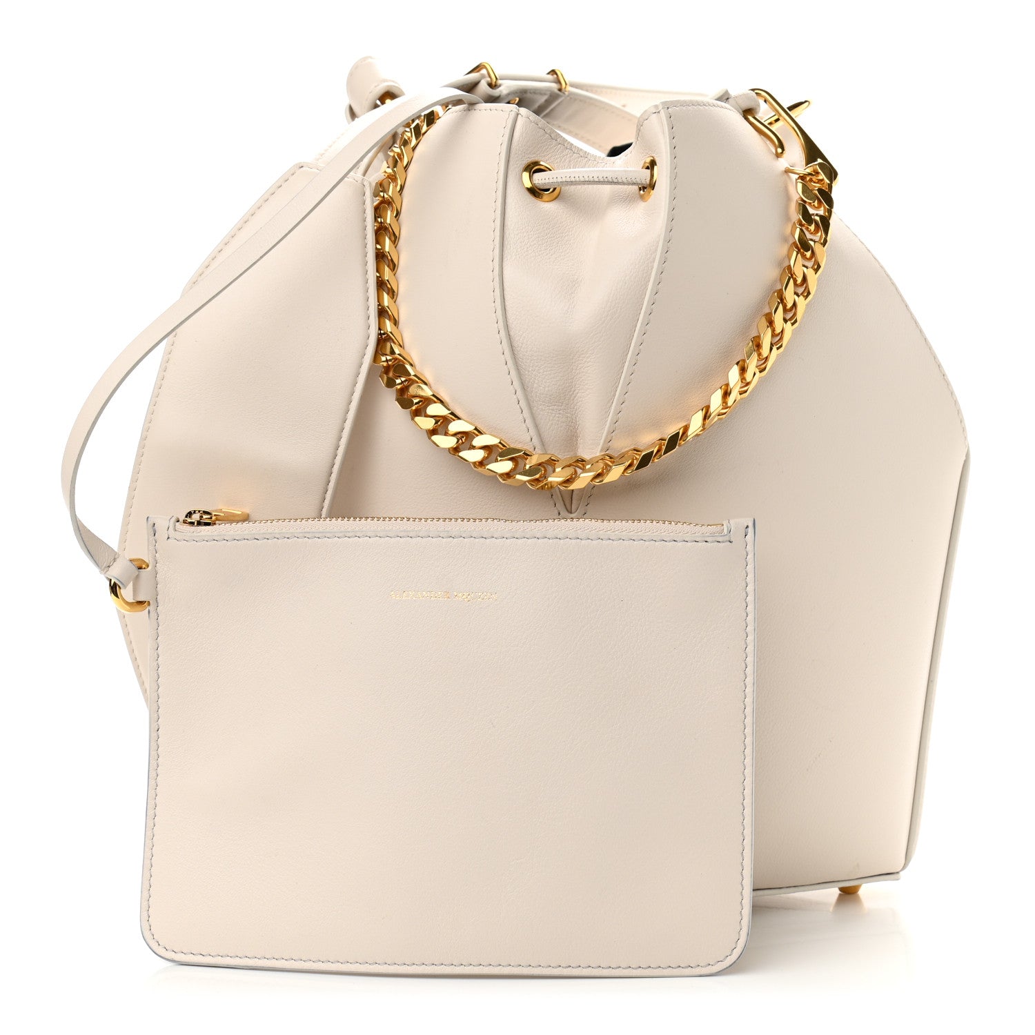 Alexander McQueen Calfskin The Bucket Bag White 1 of 10