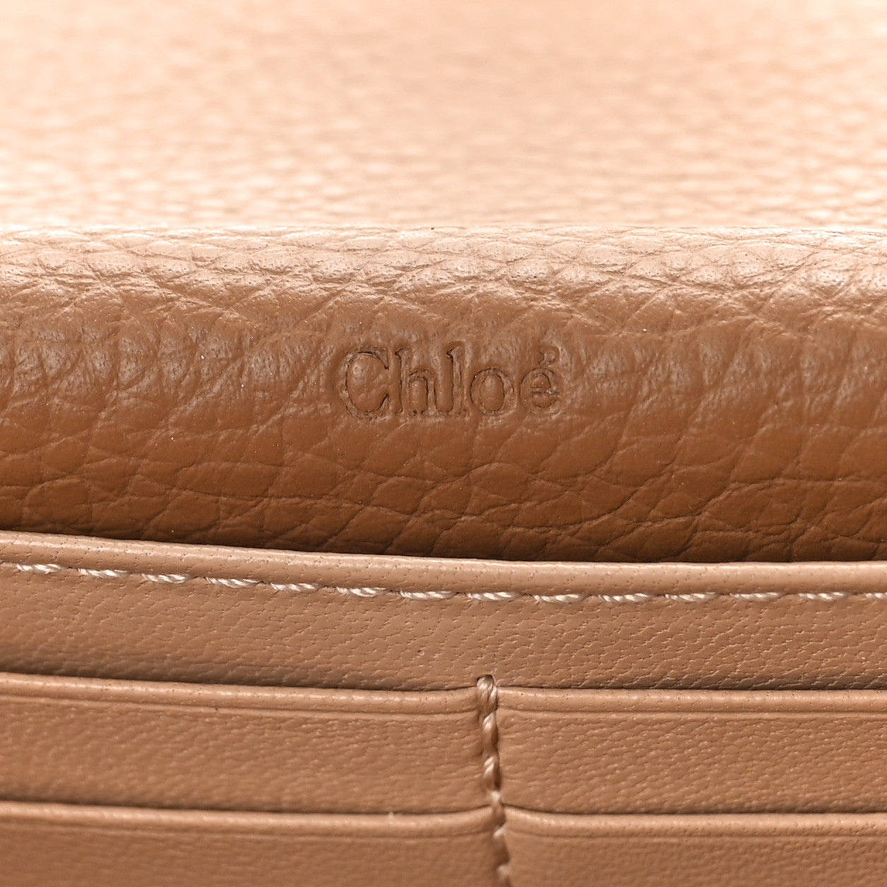 Chloe Calfskin Marcie Continental Flap Wallet Nut 6 of 8