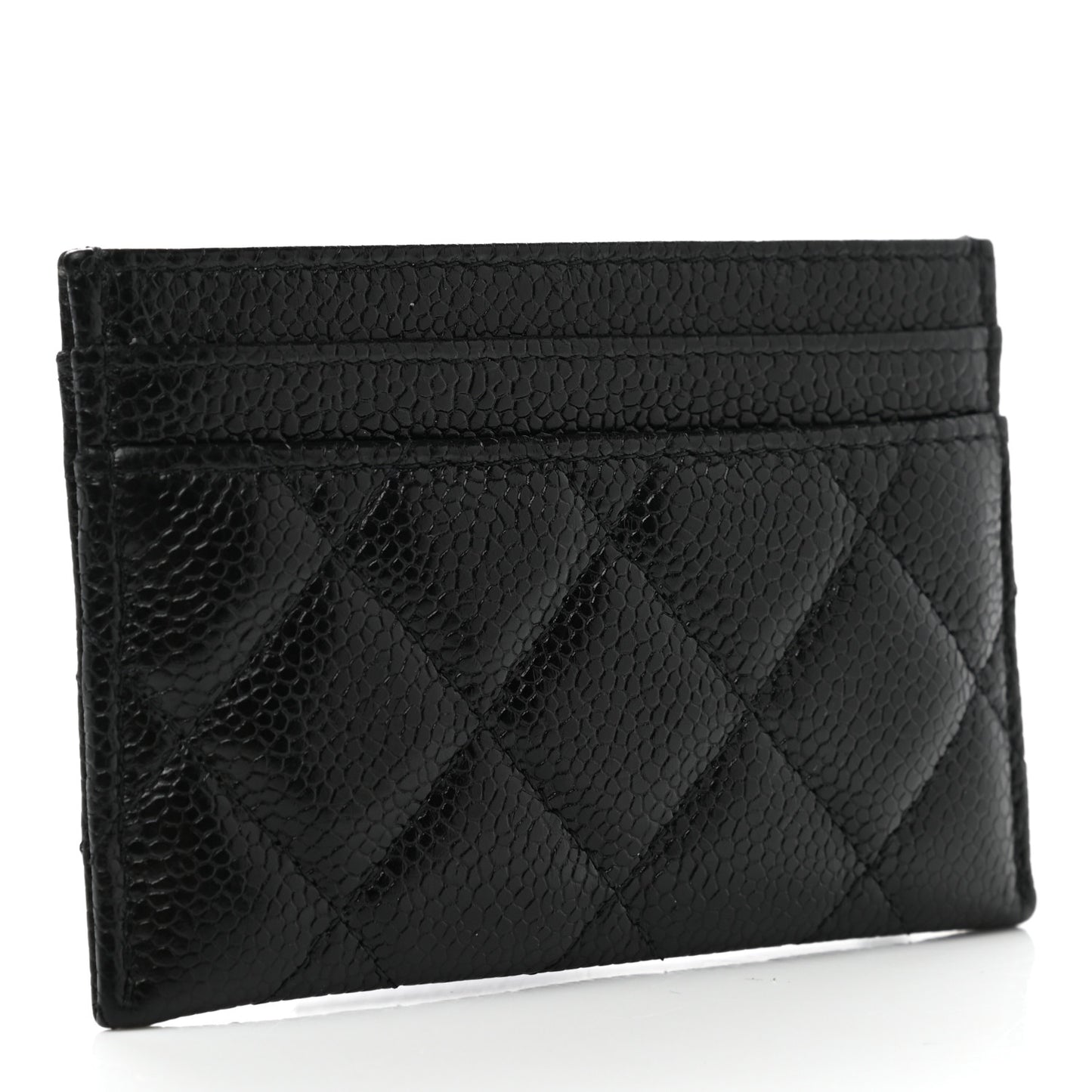 Caviar Quilted Incognito Card Holder Black