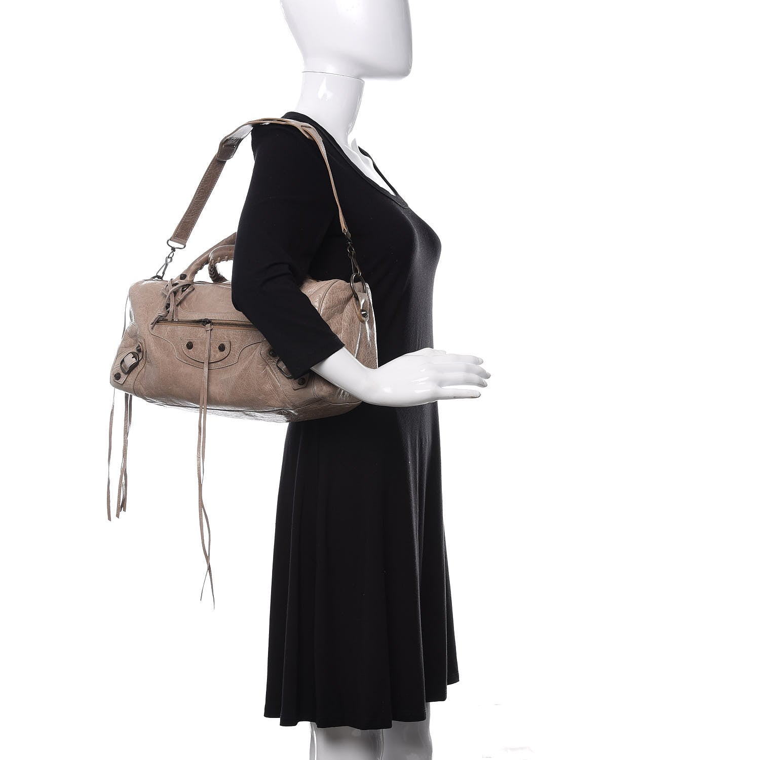 Balenciaga Agneau Classic Hardware Twiggy Taupe 2 of 17