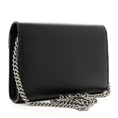 Gucci Calfskin Mini Dionysus Chain Wallet Black 3 of 11