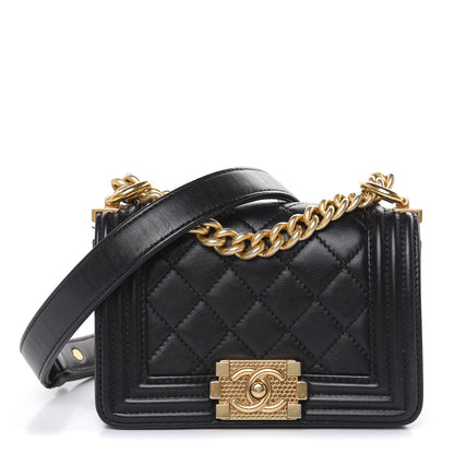 Chanel Lambskin Quilted Mini Boy Flap Black 1 of 13