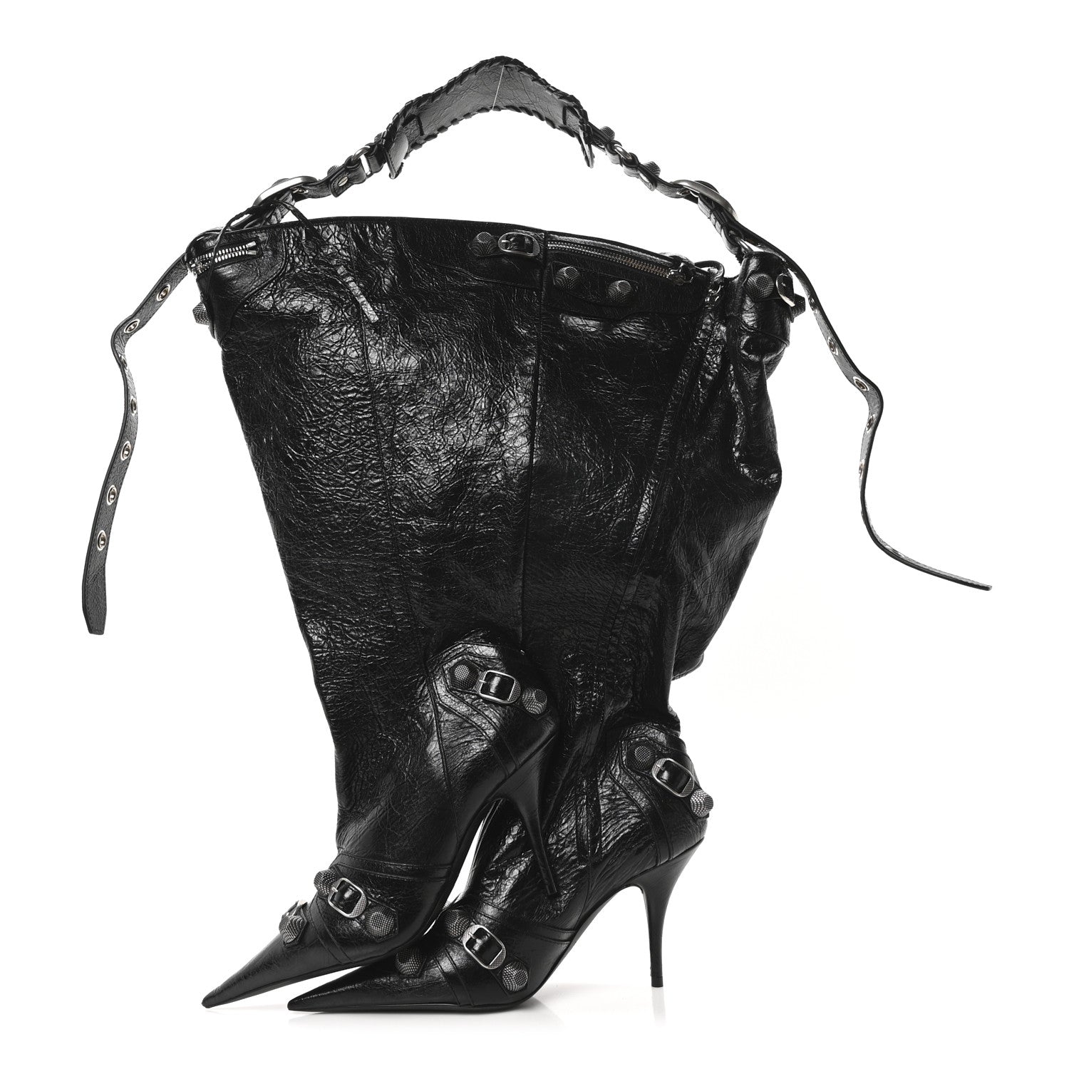 Balenciaga Agneau Arena Le Cagole Boot Bag Black 1 of 11