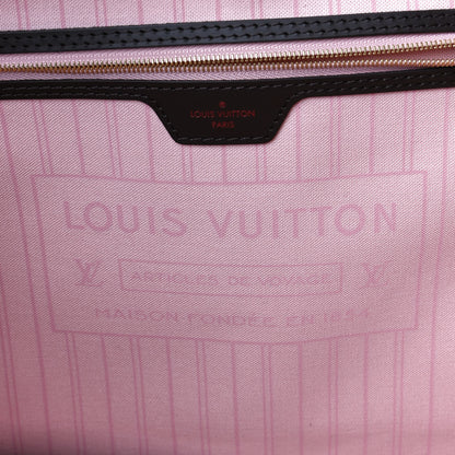 Louis Vuitton Damier Ebene Neo Neverfull MM Rose Ballerine 9 of 10