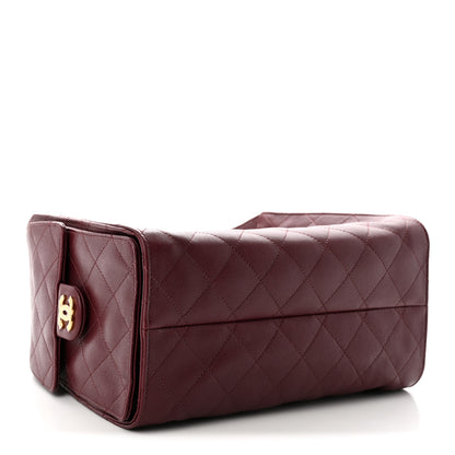 Chanel Caviar Quilted Small Chanel 25 Handbag Burgundy 4 of 11