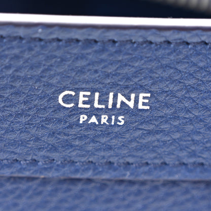 Celine Drummed Calfskin Nano Luggage Indigo 6 of 11