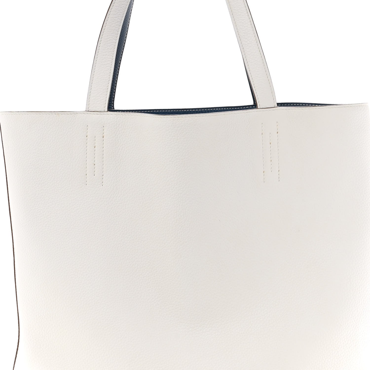 Hermes Taurillon Clemence Double Sens 45 Reversible Tote Bleu Thalassa White 10 of 20