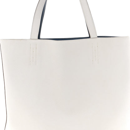 Hermes Taurillon Clemence Double Sens 45 Reversible Tote Bleu Thalassa White 10 of 20