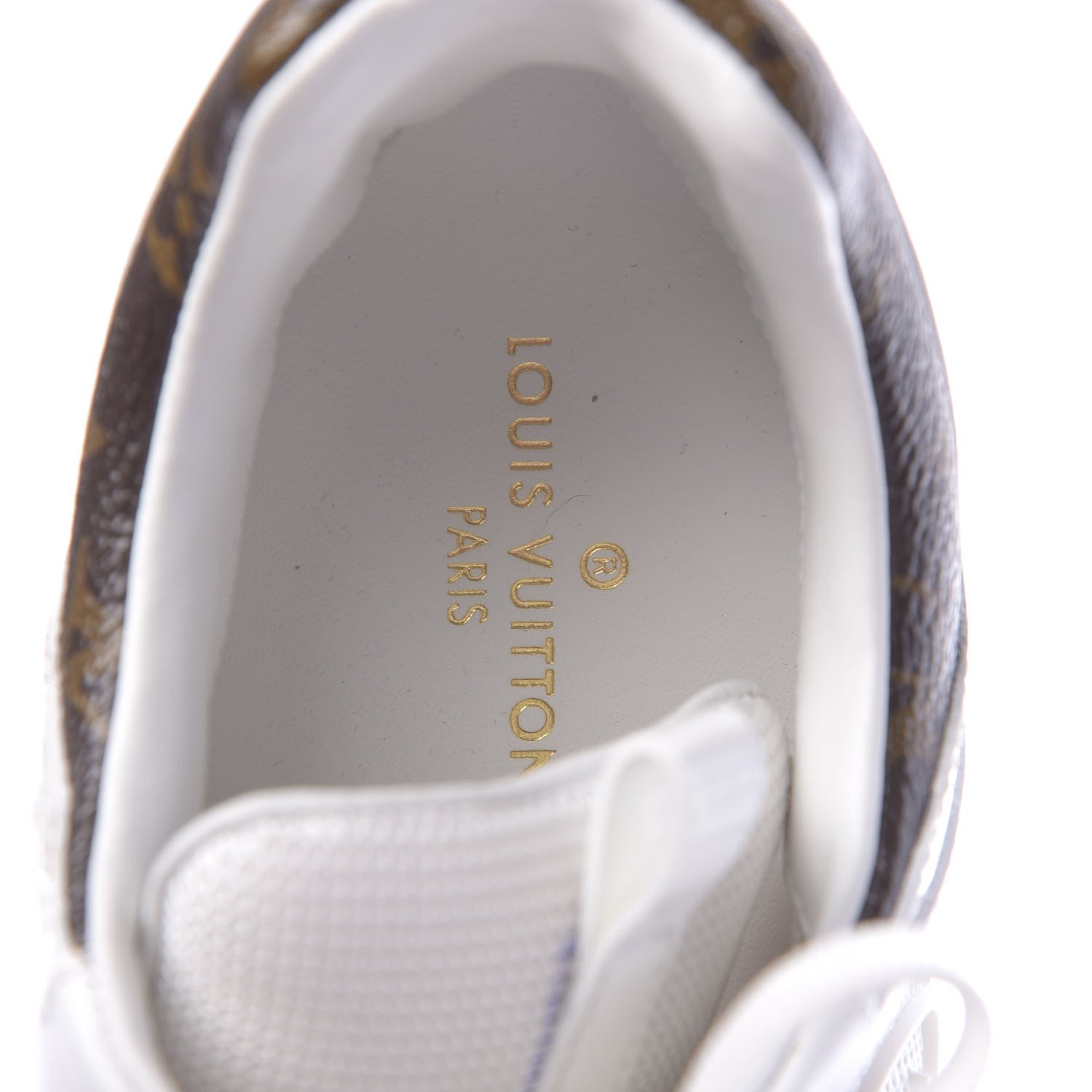Louis Vuitton Calfskin Monogram Run Away Sneakers 36.5 White 6 of 8