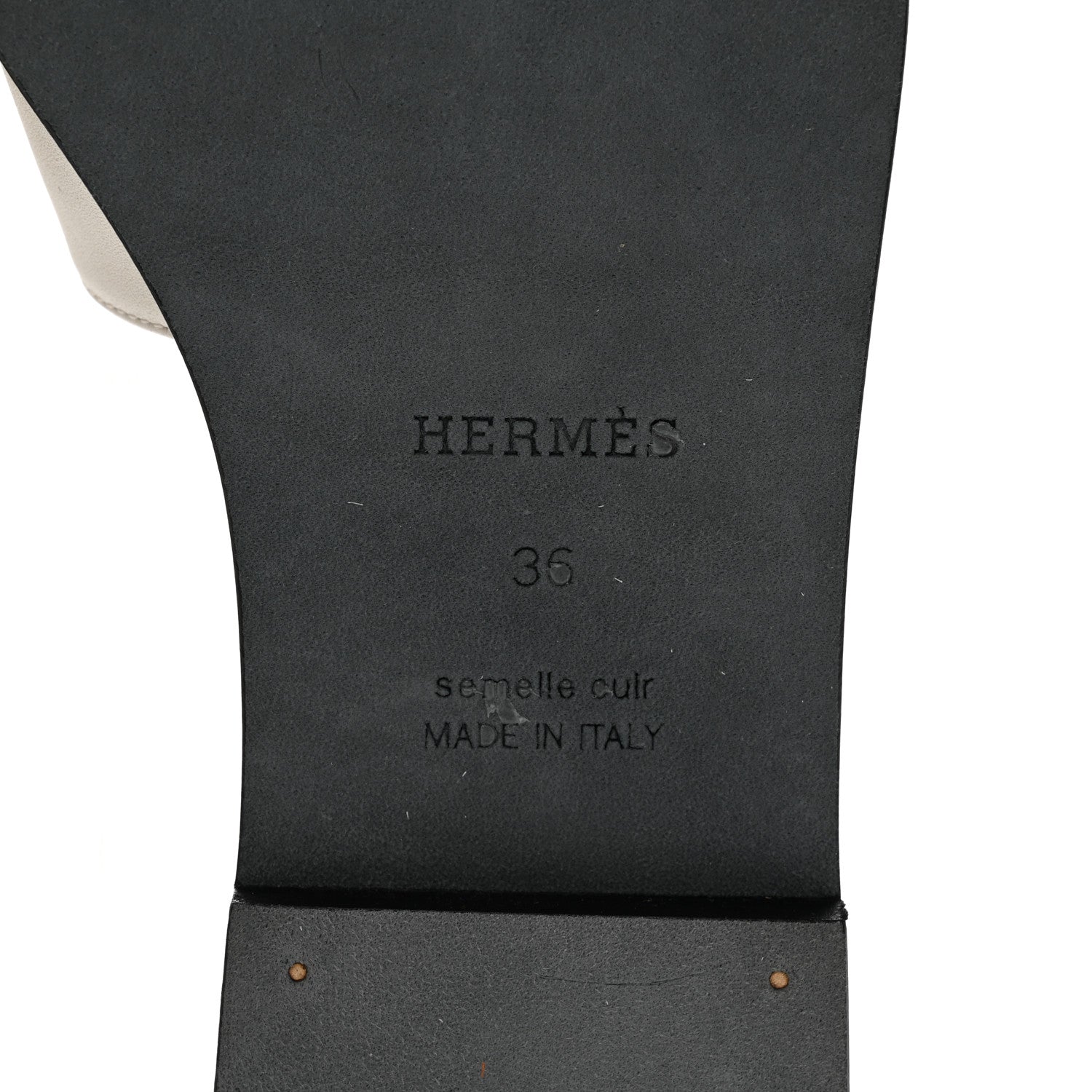 Hermes Calfskin Giulia Sandals 36 Beige Glaise Rose Perle 6 of 14