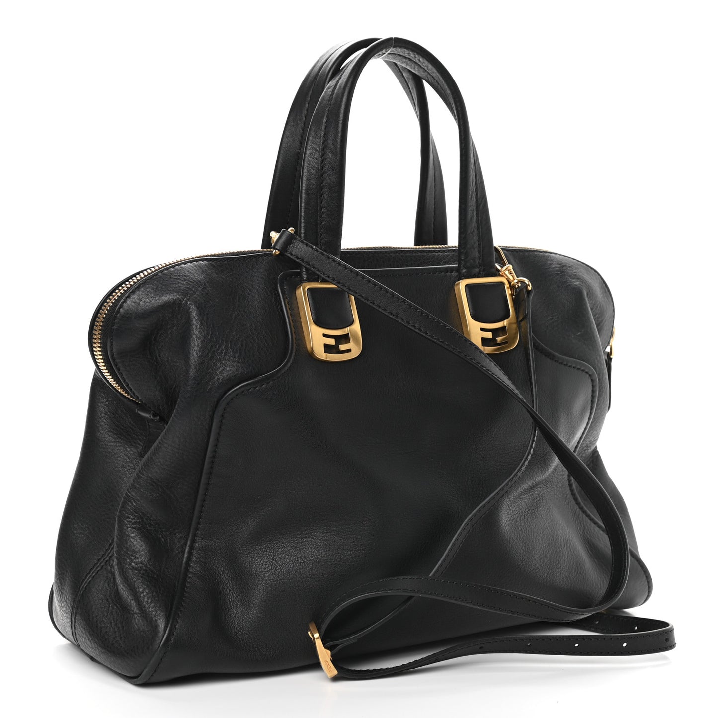 Vitello Dolce Marmol Large Chameleon Tote Black