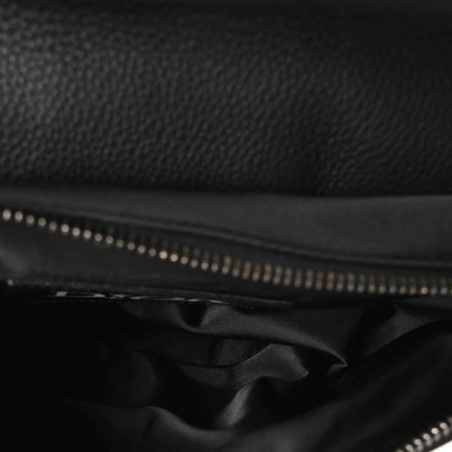 X Sacai Grained Calfskin Technical Fabric Mens Saddle Bag Black