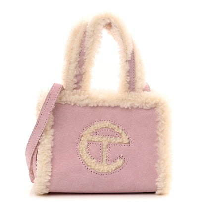 Telfar X UGG Suede Shearling Small Shopping Bag Pink 1 of 10