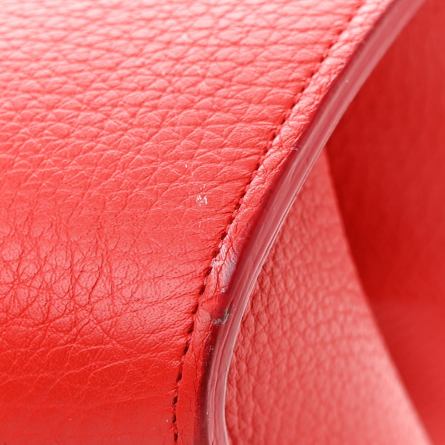 Crisped Calfskin Small Tie Knot Tote Vermillion