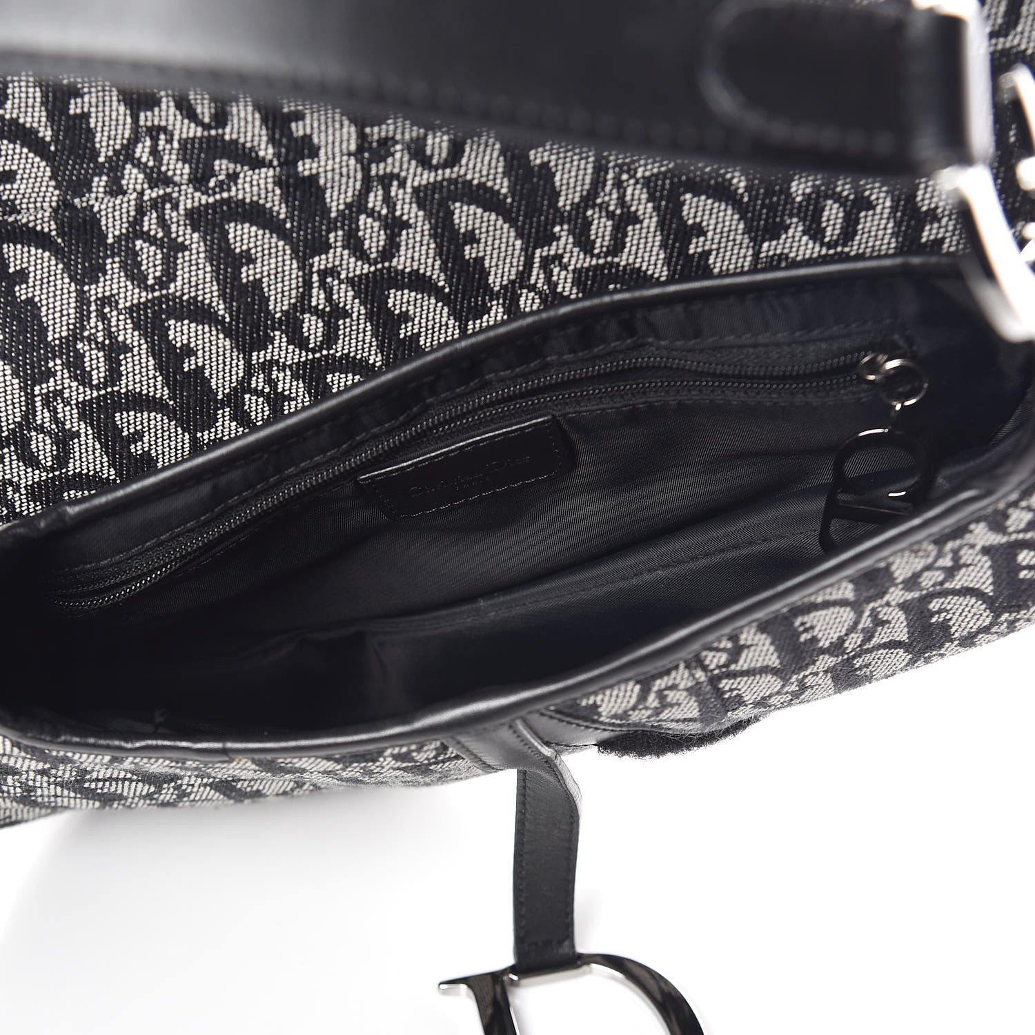 Christian Dior Monogram Saddle Bag Black 5 of 11