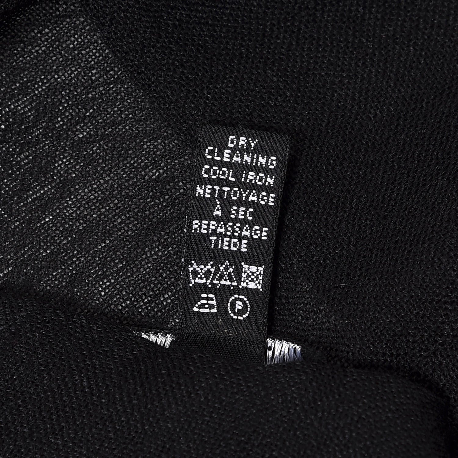 Chanel Cashmere Wool Silk CC Scarf Black 4 of 4