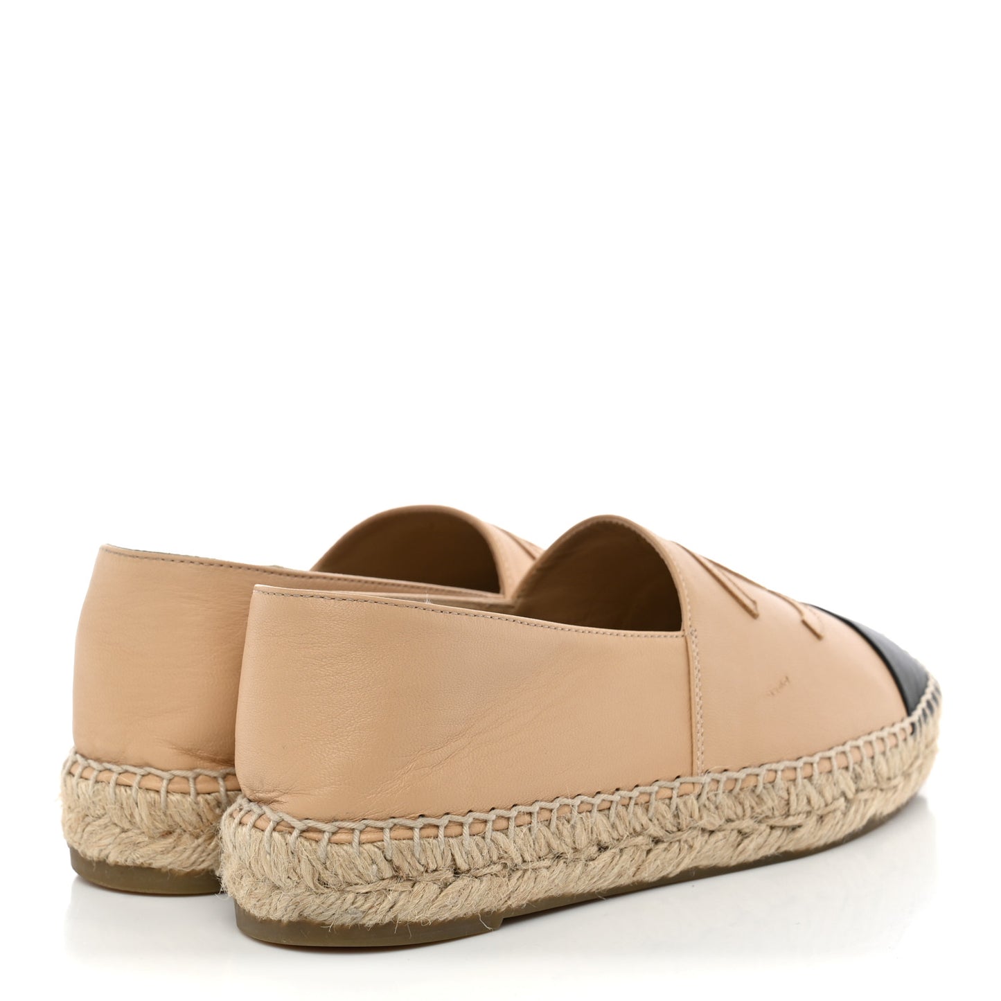 Lambskin CC Espadrilles 37 Beige Black