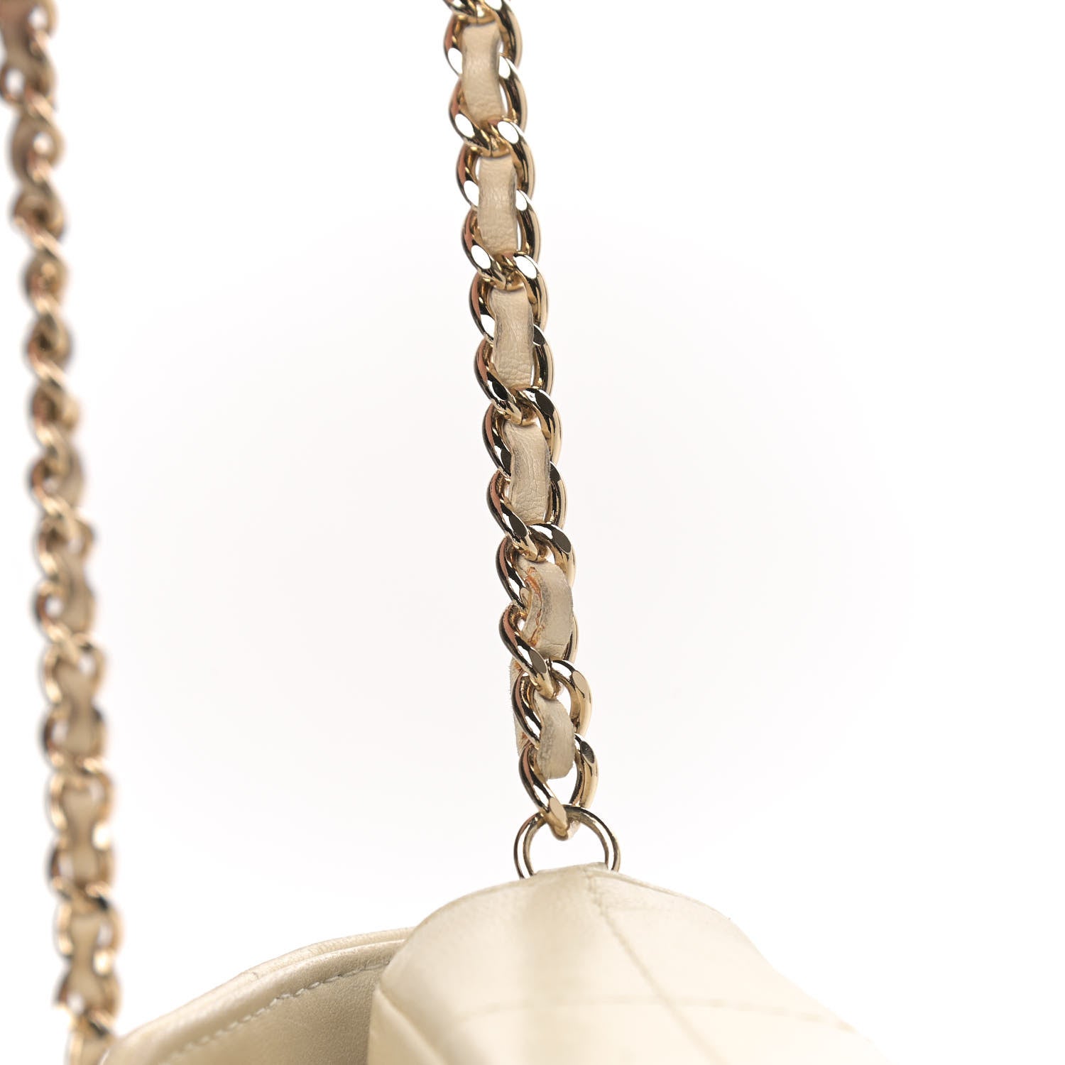 Chanel Lambskin East West Chocolate Bar Flap Ivory 14 of 17