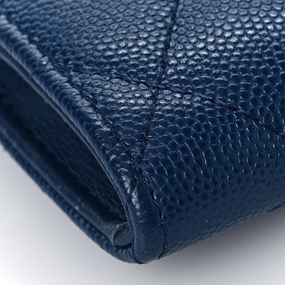 Chanel Caviar Quilted Key Holder Case Navy 8 of 9