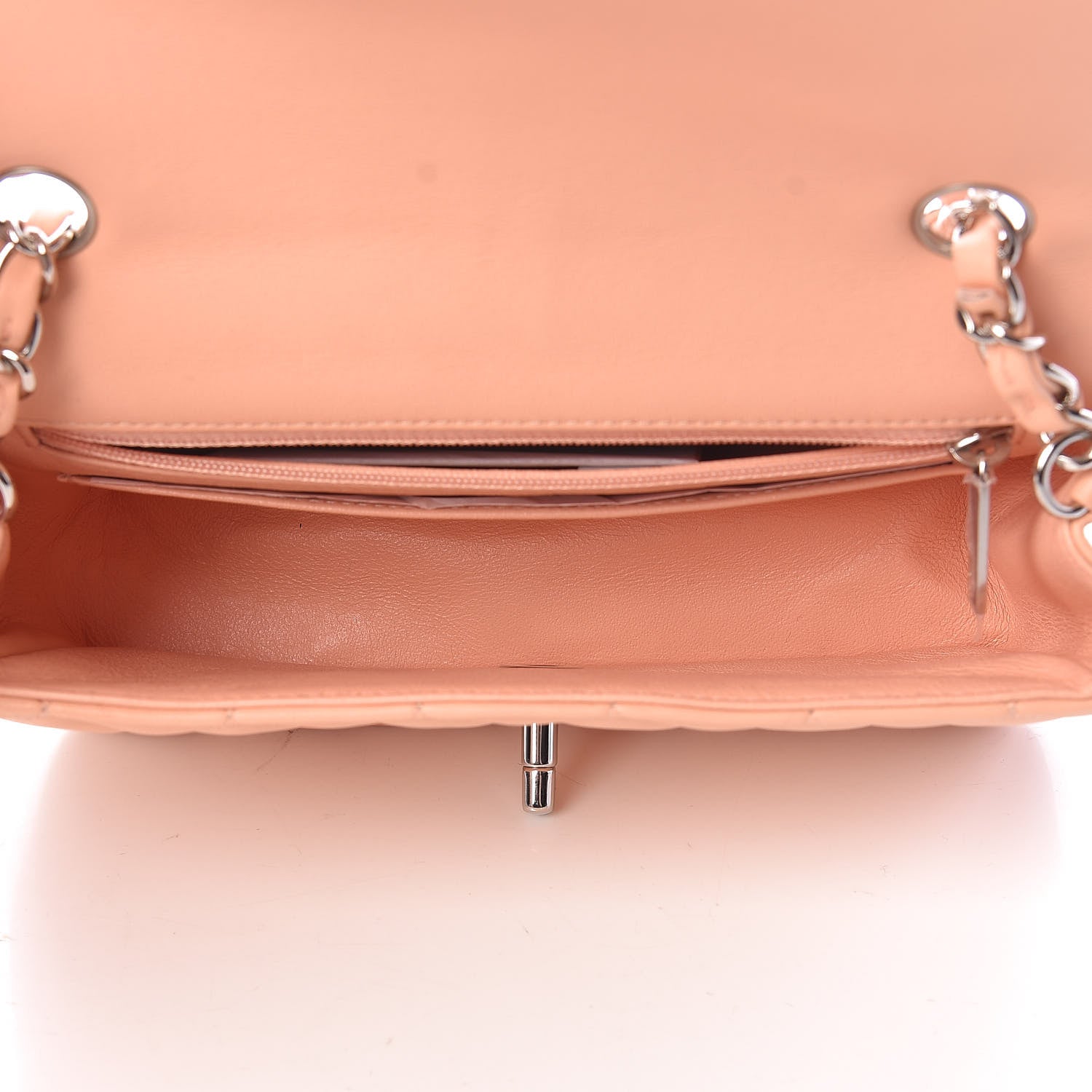 Chanel Lambskin Quilted Mini Rectangular Flap Light Pink 5 of 12