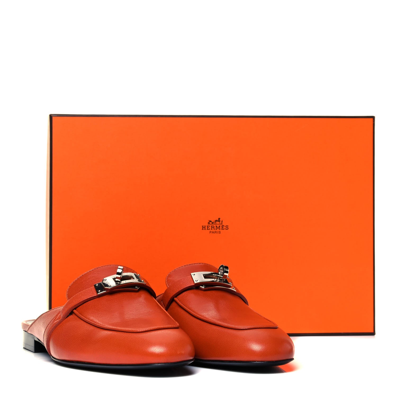 Hermes Goatskin Oz Mules 38 9 of 9