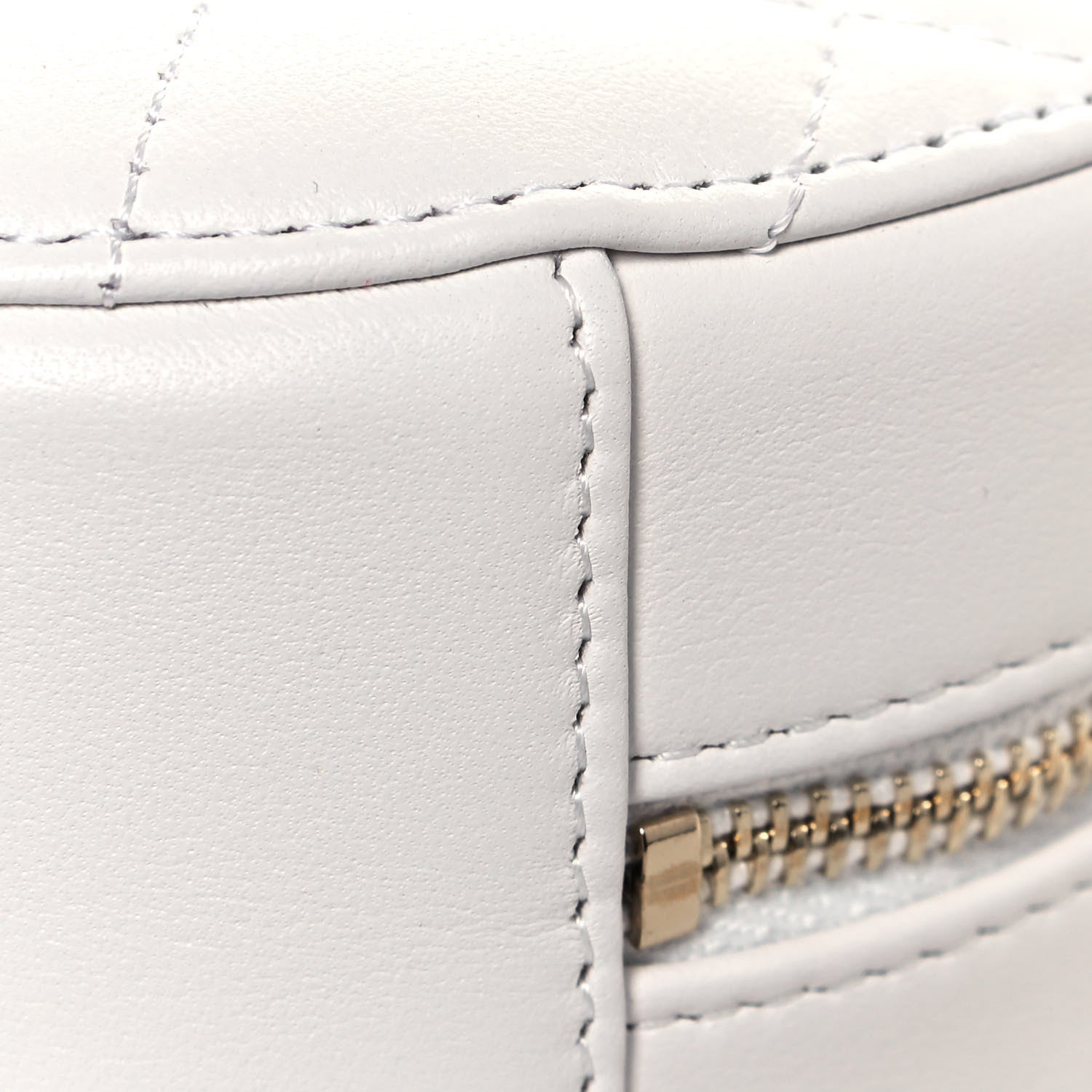 Chanel Calfskin Quilted About Pearls Round Clutch With Chain White 6 of 12